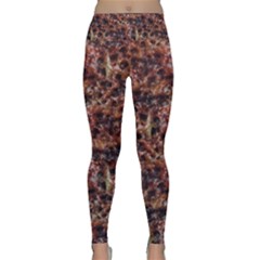 Warm Abstract Surface Print Lightweight Velour Classic Yoga Leggings by dflcprintsclothing