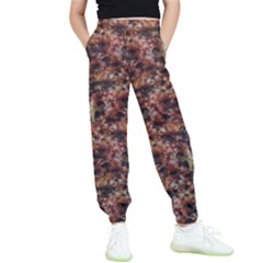 Warm Abstract Surface Print Kids  Elastic Waist Pants by dflcprintsclothing