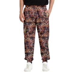 Warm Abstract Surface Print Men s Elastic Waist Pants by dflcprintsclothing