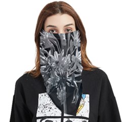 Black And White Lilies Botany Motif Print Face Covering Bandana (triangle) by dflcprintsclothing