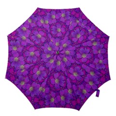 Fantasy Flowers In Paradise Calm Style Hook Handle Umbrellas (small) by pepitasart