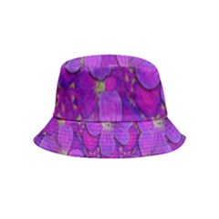 Fantasy Flowers In Paradise Calm Style Inside Out Bucket Hat (kids) by pepitasart