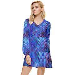 Zzzap! Tiered Long Sleeve Mini Dress by MRNStudios