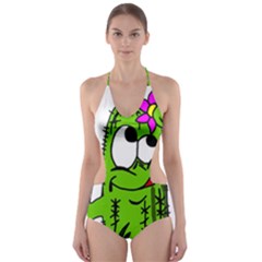 Cactus Cut-out One Piece Swimsuit by IIPhotographyAndDesigns