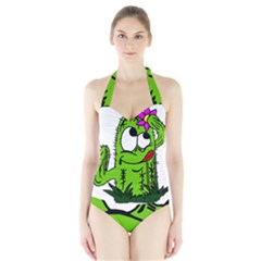 Cactus Halter Swimsuit by IIPhotographyAndDesigns