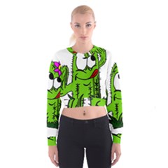 Cactus Cropped Sweatshirt by IIPhotographyAndDesigns