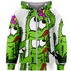 Cactus Kids  Zipper Hoodie Without Drawstring by IIPhotographyAndDesigns