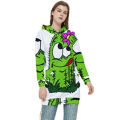 Cactus Women s Long Oversized Pullover Hoodie by IIPhotographyAndDesigns