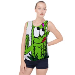 Cactus Bubble Hem Chiffon Tank Top by IIPhotographyAndDesigns