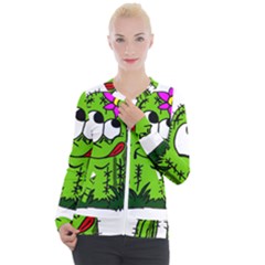 Cactus Casual Zip Up Jacket by IIPhotographyAndDesigns