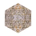 Inked patterns repeats Wooden Puzzle Hexagon View1