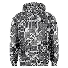 Black And White Geometric Print Men s Overhead Hoodie by dflcprintsclothing