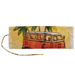 Travel Baby Roll Up Canvas Pencil Holder (m) by designsbymallika