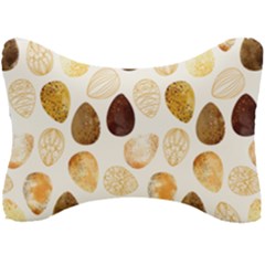 Golden Egg Easter Seat Head Rest Cushion by designsbymallika