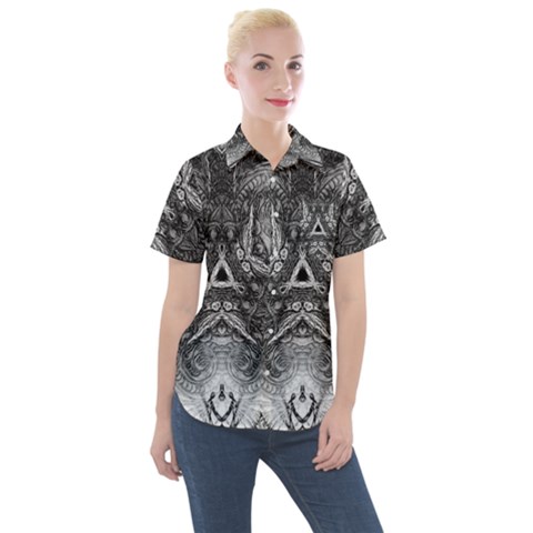 Boho Biohazard Women s Short Sleeve Pocket Shirt by MRNStudios