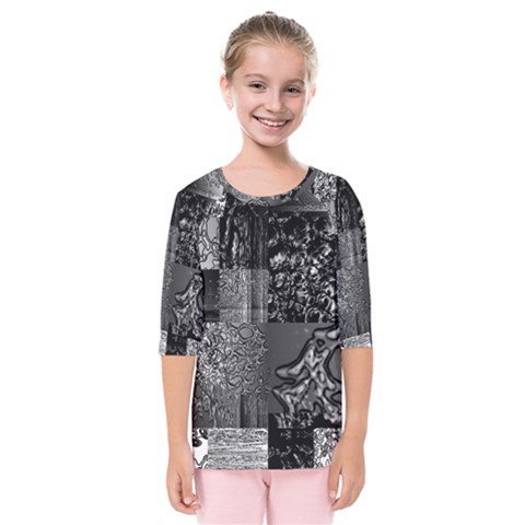 Frequencies Kids  Quarter Sleeve Raglan Tee by MRNStudios