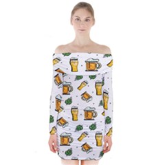 Beer Love Long Sleeve Off Shoulder Dress