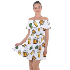 Beer Love Off Shoulder Velour Dress by designsbymallika