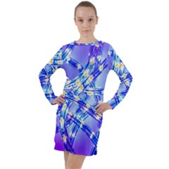 Pop Art Neuro Light Long Sleeve Hoodie Dress by essentialimage365