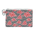 Red Black Waves Canvas Cosmetic Bag (Large) View1