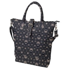 Modern Geometric Ornate Pattern Design Buckle Top Tote Bag