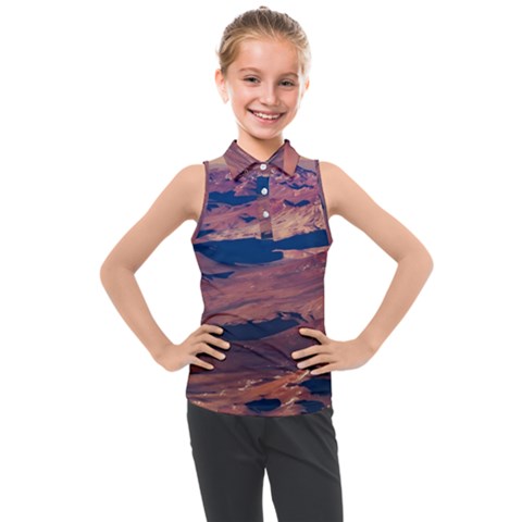 Atacama Desert Aerial View Kids  Sleeveless Polo Tee by dflcprintsclothing