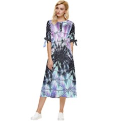 Expansion Bow Sleeve Chiffon Midi Dress by MRNStudios