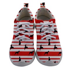 Doberman Dogs On Lines Athletic Shoes by SychEva