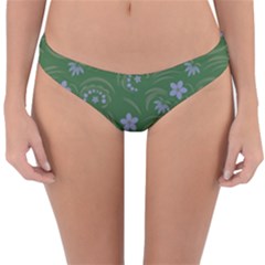 Folk Flowers Pattern Floral Surface Design Reversible Hipster Bikini Bottoms by Eskimos