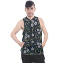 Folk flowers pattern Floral surface design Men s Sleeveless Hoodie View1