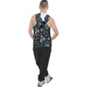 Folk flowers pattern Floral surface design Men s Sleeveless Hoodie View2