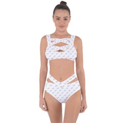 Stylized Bird Cartoon Drawing Pattern Bandaged Up Bikini Set  by dflcprintsclothing