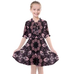 Rose Gold Mandala Kids  All Frills Chiffon Dress by MRNStudios