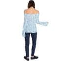 Funny And Funny Hares  And Rabbits In The Meadow Off Shoulder Long Sleeve Top View2