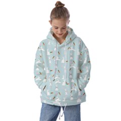 Funny And Funny Hares  And Rabbits In The Meadow Kids  Oversized Hoodie by SychEva