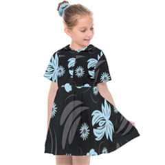 Folk Flowers Pattern Kids  Sailor Dress by Eskimos