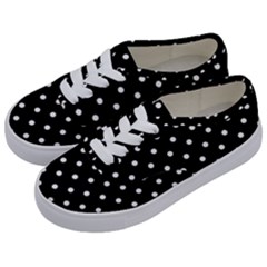 1950 Black White Dots Kids  Classic Low Top Sneakers