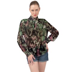 Dunn High Neck Long Sleeve Chiffon Top by MRNStudios