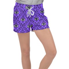 Friggin Bats Pattern Velour Lounge Shorts by NerdySparkleGoth