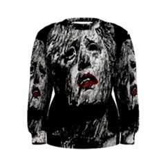 Creepy Head Sculpture Artwork Women s Sweatshirt by dflcprintsclothing