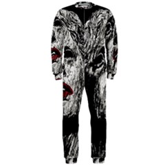 Creepy Head Sculpture Artwork Onepiece Jumpsuit (men)  by dflcprintsclothing