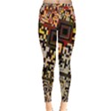 Root Humanity Bar And Qr Code Flash Orange and Purple Inside Out Leggings View1