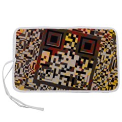 Root Humanity Bar And Qr Code Flash Orange And Purple Pen Storage Case (l) by WetdryvacsLair