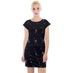 Sequence Card Collection Cap Sleeve Bodycon Dress by WetdryvacsLair