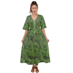 Leafy Forest Landscape Photo Kimono Sleeve Boho Dress by dflcprintsclothing