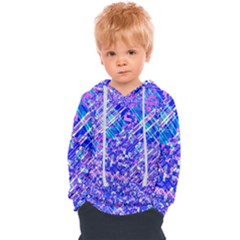 Root Humanity Bar And Qr Code Combo In Purple And Blue Kids  Overhead Hoodie by WetdryvacsLair