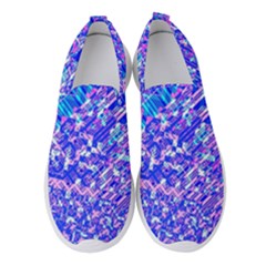 Root Humanity Bar And Qr Code Combo In Purple And Blue Women s Slip On Sneakers by WetdryvacsLair