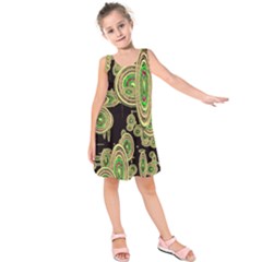 Concentric Circles B Kids  Sleeveless Dress by PatternFactory