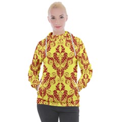 Great Vintage Pattern B Women s Hooded Pullover by PatternFactory