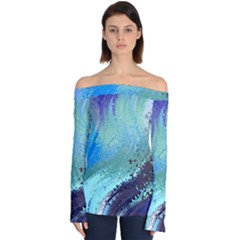 Fraction Space 2 Off Shoulder Long Sleeve Top by PatternFactory